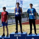 Joep op het hoogste podium tijdens het Brabants Kampioenschap U16.