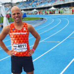 Martin 'in oranje' tijdens het EK Masters in Pescara (IT).