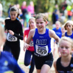 Anne-Sophie bij de start van het crossseizoen in Weert.