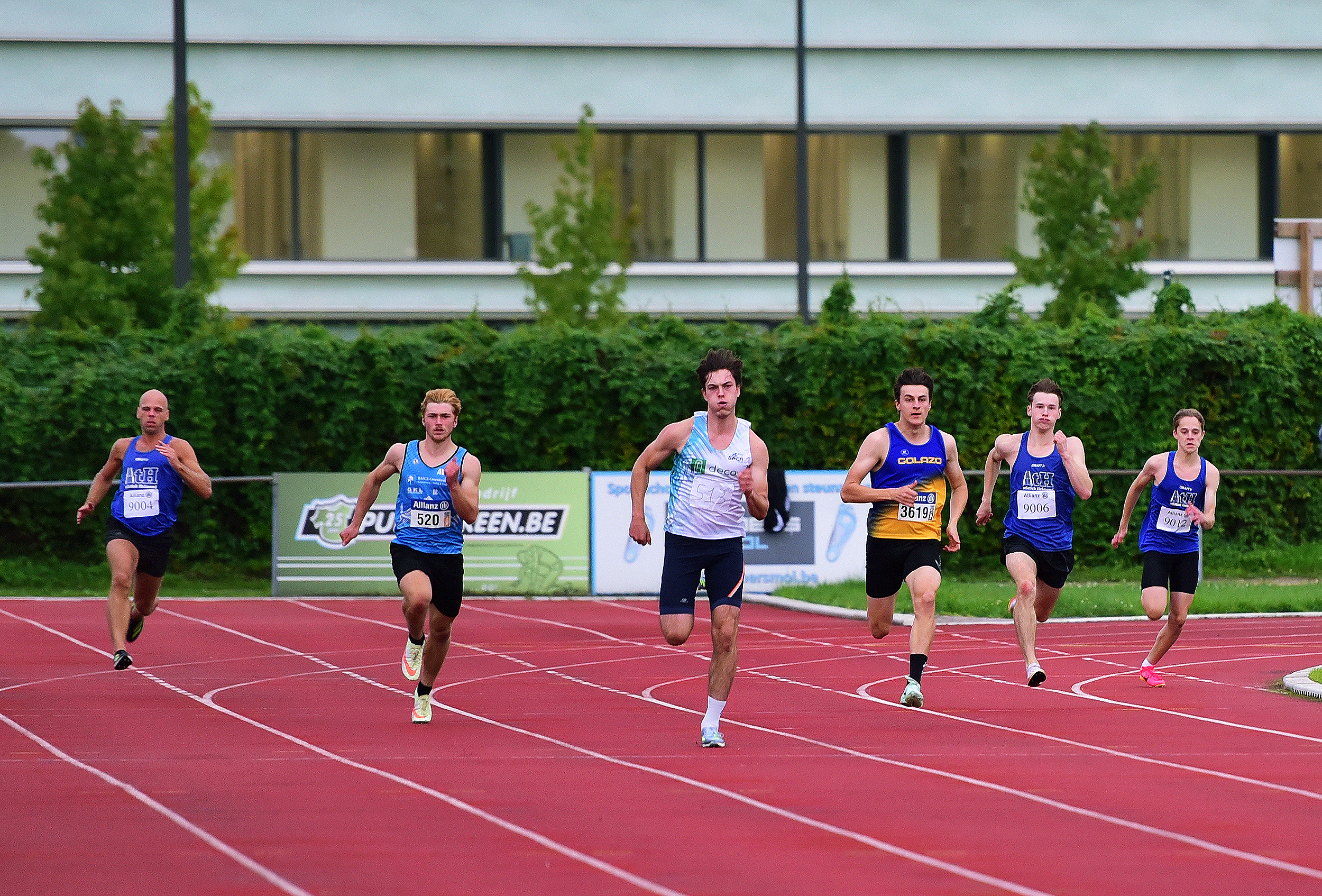 Martin, Mike en Jorg op de 200m in Mol (B).